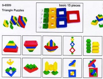 Triangelpuzzel 15 delig en 23 delig motoriek
