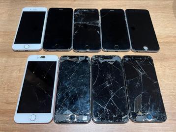 Partij 16x iPhone 5, 5C, 5S, 6, 6S en 7 DEFECT
