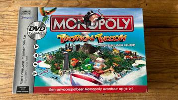Monopoly Tropical Tycoon bordspel van Parker met dvd 