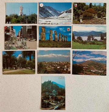 Ansichtkaarten Chili, jaren 70, ongelopen