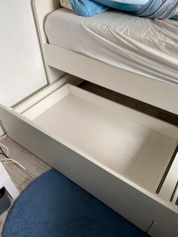 IKEA SLÄKT Bedframe met onderbed en opberger, wit, 90x200 cm - afbeelding 8 IKEA SLÄKT Bedframe met onderbed en opberger, wit, 90x200 cm - afbeelding 8