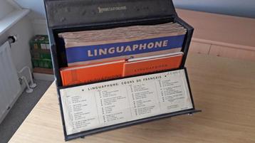 Linguaphone cursus Frans op 78 toeren platen in koffer