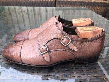 Santoni double-monk loafers model 14851 maat 7 UK/41 EU