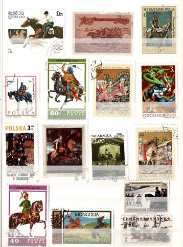 paarden - 14 postzegels  (set 186)