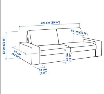 Ikea Kivik bank met extra hoezen - afbeelding 1 Ikea Kivik bank met extra hoezen - afbeelding 1
