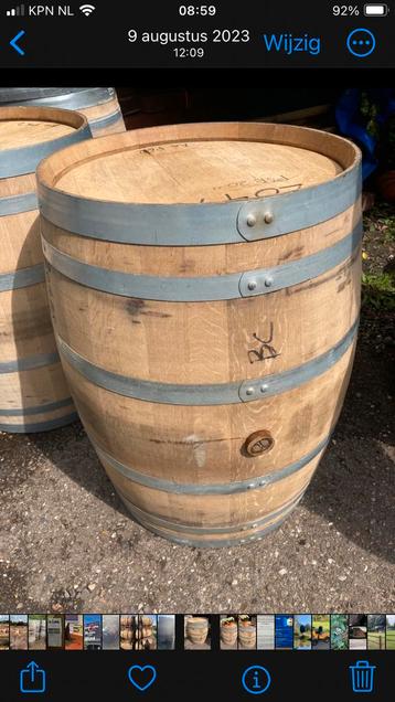 Wijnvat / Regenton / houten vat 225 ltr