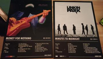 Dire Straits & Linkin Park posters licht beschadigd