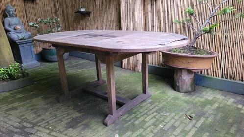 Hardhouten verlengbare tuintafel 120 cm / 180 cm, Tuin en Terras, Tuintafels, Gebruikt, Rechthoekig, Hout, Ophalen