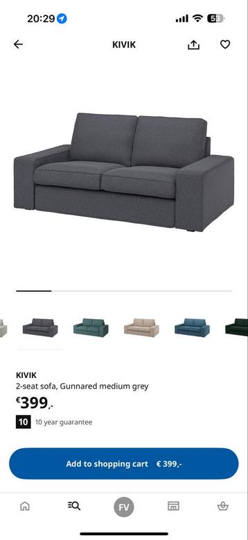 IKEA Kivik 2-zitsbank - Gunnared grijs - afbeelding 7 IKEA Kivik 2-zitsbank - Gunnared grijs - afbeelding 7