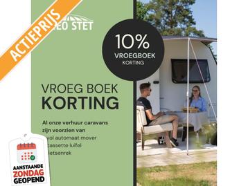 10% Vroegboek korting - op alle verhuur caravans!!