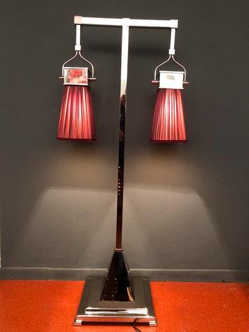Design lounge lamp , zwaar verchroomd 