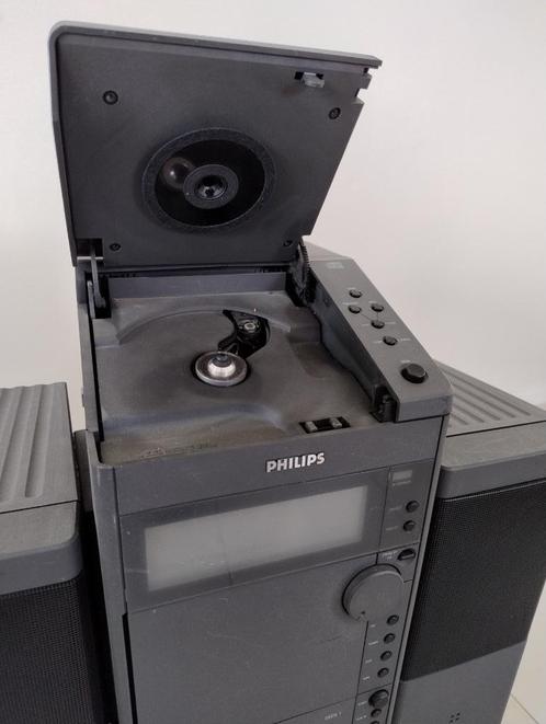 Philips stereo-toren m. afstandsbediening, Audio, Tv en Foto, Stereo-sets, Gebruikt, Cassettedeck, Cd-speler, Tuner of Radio, Speakers