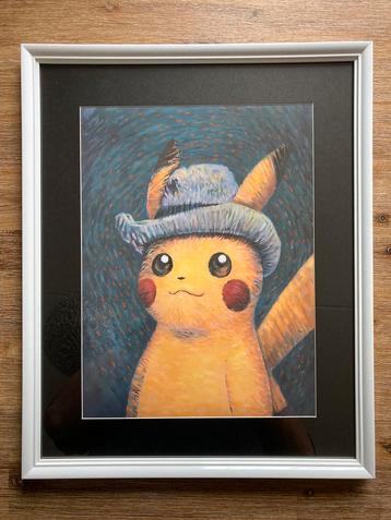 Pikachu van Gogh canvas