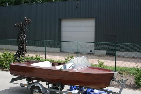 Prachtige houten speedboot, Watersport en Boten, Speedboten, Gebruikt, Hout, Geen motor, Ophalen of Verzenden