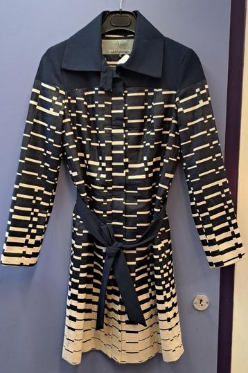 Mart Visser Coats blauw / zand kleurige jas mantel 36 43024