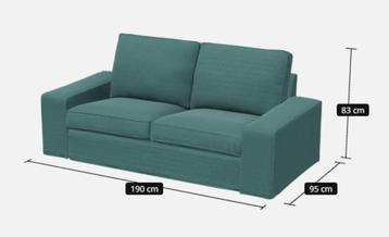 IKEA KIVIK 2 zits bank met voetenbank - afbeelding 3 IKEA KIVIK 2 zits bank met voetenbank - afbeelding 3