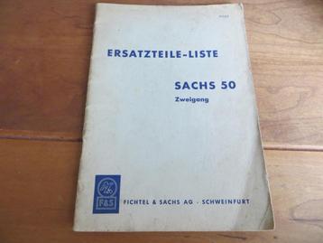 Oude Sachs onderdelen catalogus, 1958?