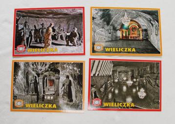 9 ansichten met zoutbeelden Poolse mijnwerkers, Wieliczka