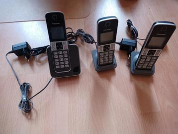 3 handsets draadloze telefoons panasonic