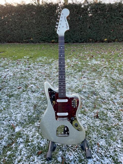 Fender Squier FSR jaguar sparkle silver, Muziek en Instrumenten, Snaarinstrumenten | Gitaren | Elektrisch, Zo goed als nieuw, Fender