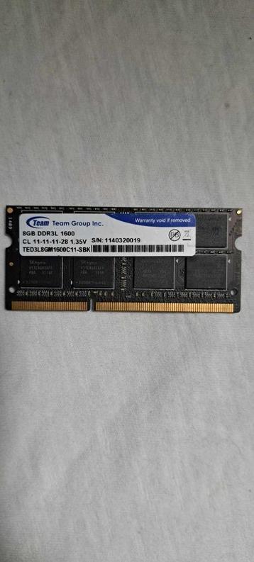 Laptop Geheugen,8 GB,DDR3L.