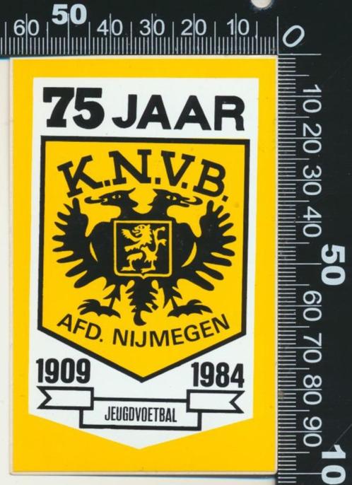Sticker: KNVB - Afdeling Nijmegen - 75 Jaar, Verzamelen, Stickers, Sport, Ophalen of Verzenden