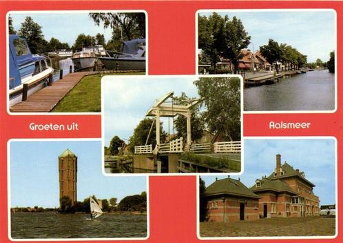 Groeten uit Aalsmeer - 5 afb o.a. brug watertoren - ongelope, Verzamelen, Ansichtkaarten | Nederland, Ongelopen, Overijssel, Ophalen of Verzenden