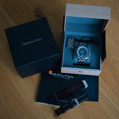 Hamilton Jazzmaster GMT Automatic horloge, Sieraden, Tassen en Uiterlijk, Horloges | Heren, Gebruikt, Polshorloge, Overige merken