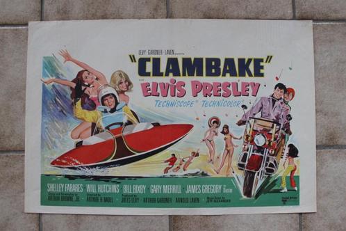 filmaffiche Elvis Presley Clambake 1967 filmposter, Verzamelen, Posters, Zo goed als nieuw, Film en Tv, A1 t/m A3, Rechthoekig Liggend