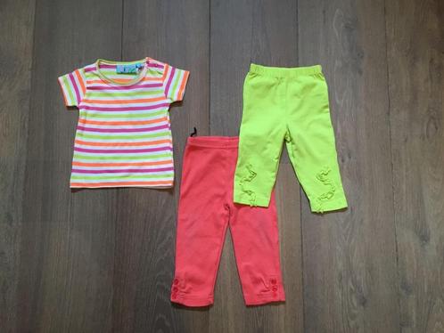 Nieuw zomers 3-delig setje: twee broekjes & T-shirtje; mt 80, Kinderen en Baby's, Babykleding | Maat 80, Nieuw, Meisje, Setje