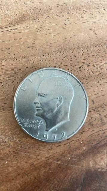 Grote dollar munt afbeelding Eisenhower 1972