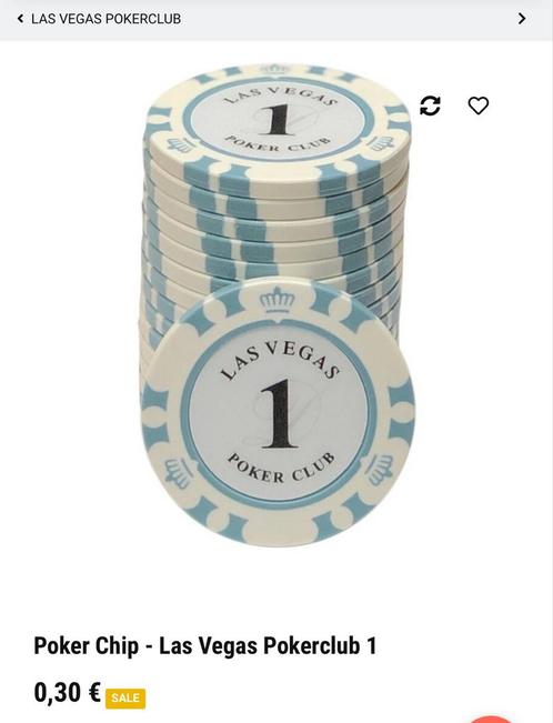 Las Vegas club poker chips composite clay 14 gram, Hobby en Vrije tijd, Gezelschapsspellen | Kaartspellen, Zo goed als nieuw, Ophalen of Verzenden