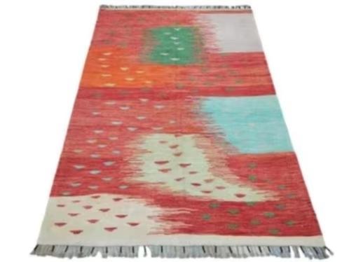 Handgeknoopt Afghaans wol Kelim tapijt Afshaneh 147x214cm, Huis en Inrichting, Stoffering | Tapijten en Kleden, Nieuw, 100 tot 150 cm