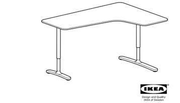 Ikea Bekant bureau met hoek aan de rechterkant - afbeelding 3 Ikea Bekant bureau met hoek aan de rechterkant - afbeelding 3
