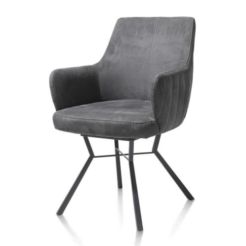 6 Nieuwe stoelen DRAAIBAAR, stof Onyx met armleuning+ greep, Huis en Inrichting, Stoelen, Nieuw, Vijf, Zes of meer stoelen, Metaal