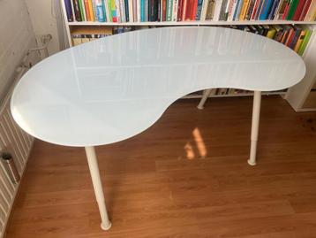 Bureau, Ikea Galant met melkglazen bovenblad - afbeelding 2