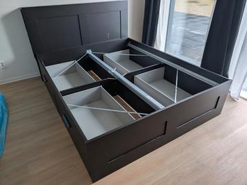 Ikea Brimnes Bed 160x200 - Zo goed als nieuw - afbeelding 1 Ikea Brimnes Bed 160x200 - Zo goed als nieuw - afbeelding 1