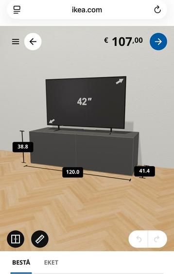 Ikea Besta / Lappviken grijs 120 cm breed - afbeelding 3 Ikea Besta / Lappviken grijs 120 cm breed - afbeelding 3