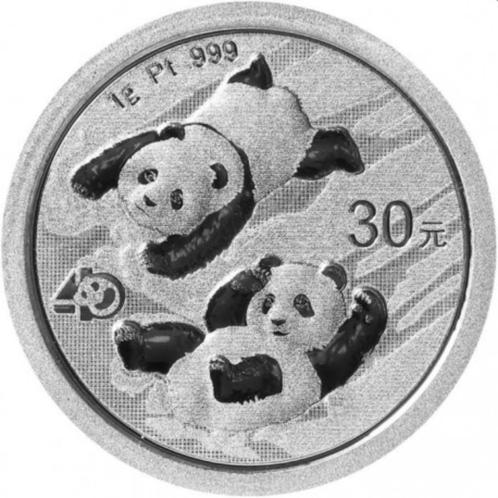 China 1 gr PLATINUM PANDA 2022 BU 30 Yuan, Postzegels en Munten, Edelmetalen en Baren, Platina, Ophalen of Verzenden