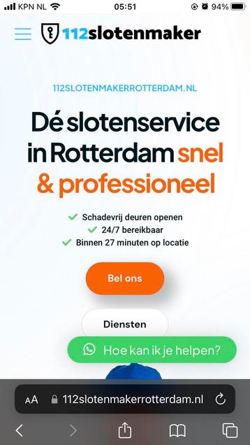 Slotenmaker Rotterdam 24/7 Noodopening 0610346222