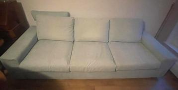 GRATIS lichtblauwe 3-zits bank