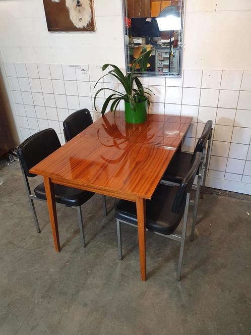 Eettafel mid century jaren 60, Huis en Inrichting, Tafels | Eettafels, Gebruikt, Rechthoekig, Ophalen of Verzenden