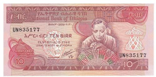 Ethiopië, 10 Birr, 1991, UNC, Postzegels en Munten, Bankbiljetten | Afrika, Los biljet, Overige landen, Ophalen of Verzenden