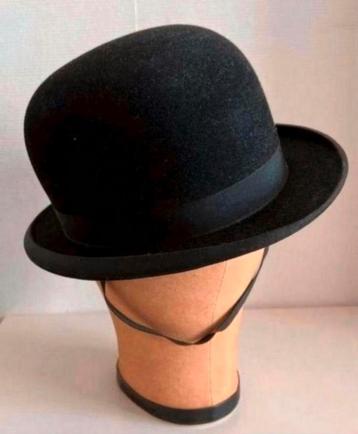 Antieke zwarte Ruiter Bowler hoed (set)