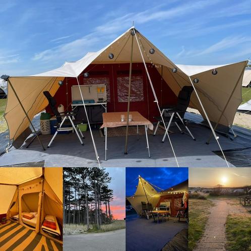 De Waard tent te huur Vlieland, Caravans en Kamperen, Tenten, Zo goed als nieuw, Ophalen of Verzenden
