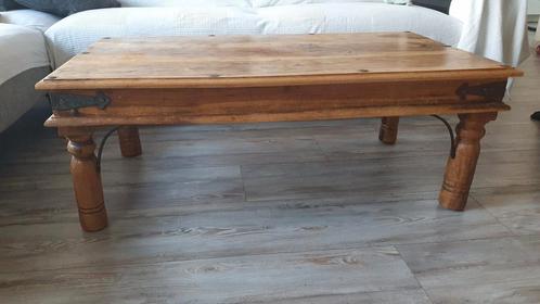 Teak houten salontafel 110x61x41cm, Huis en Inrichting, Tafels | Salontafels, Gebruikt, Minder dan 50 cm, 50 tot 100 cm, 100 tot 150 cm