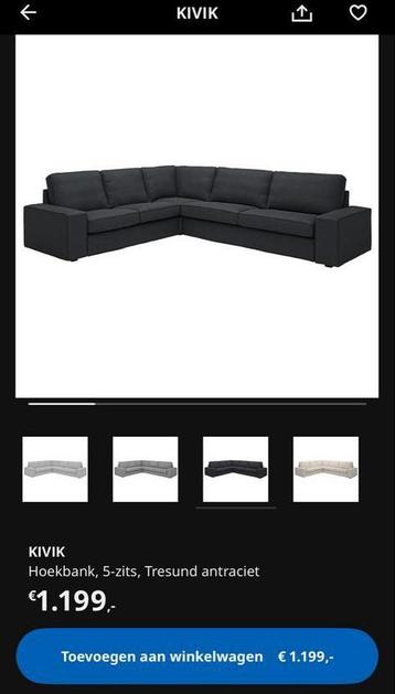 Ikea Kivik 5-zits hoekbank antraciet - afbeelding 3 Ikea Kivik 5-zits hoekbank antraciet - afbeelding 3