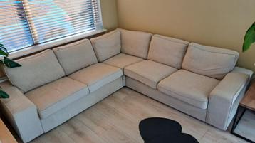 Beige hoekbank - afbeelding 1 Beige hoekbank - afbeelding 1