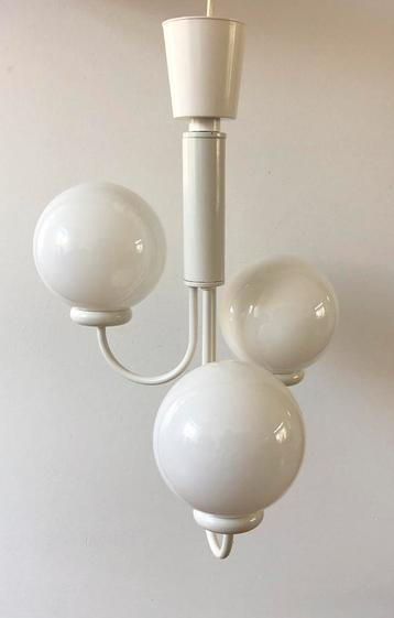 Space Age vintage witte bollen hanglamp | jaren 70