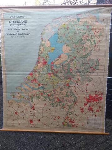 Schoolkaart van Nederland.